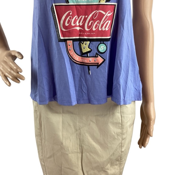 Wildfox Coca-Cola Think of Coke Tank Pale Iris Purple XS - Picture 3 of 7